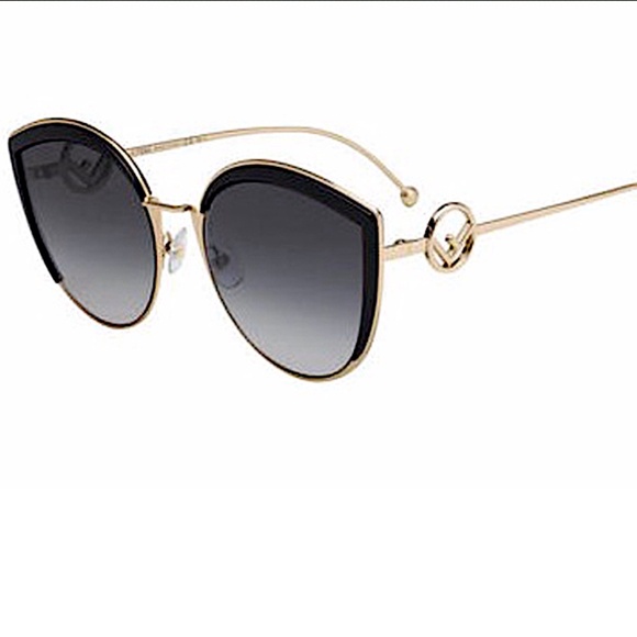 Fendi Women\'s FF0290/S 807/9O Black/Gold Cat Eye Sunglasses 58mm main image 10